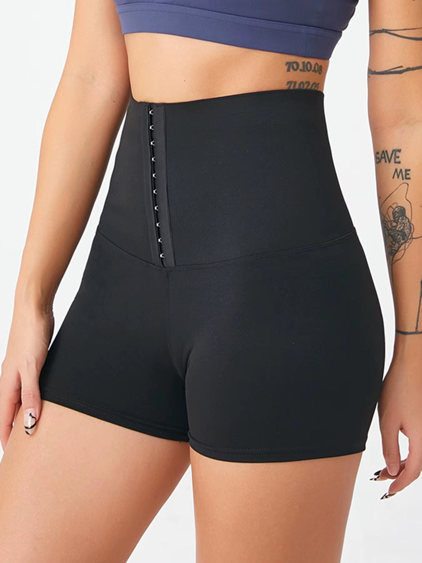 10 Layer Buckle Sexy Gym Shorts Woman Skinny Stretch Fitness Sport Shorts Summer 2024 Compression