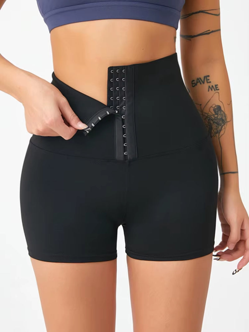 10 Layer Buckle Sexy Gym Shorts Woman Skinny Stretch Fitness Sport Shorts Summer 2024 Compression